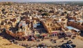 Aerial view of Indian city of Jaisalmer cityscape as seen from top of Jaisalmer Fort at Rajasthan India