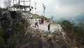 Aerial View: Indian Nose or Mayan Face Mountain in Guatemala