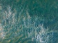 Aerial view of indistinguisable man surfing in Barra da Tijuca beach Royalty Free Stock Photo