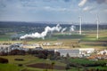 Aerial view industrial area near Brilon in Sauerland, Germany Royalty Free Stock Photo