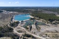 Beautiful stone mining landscape photographed by a drone Royalty Free Stock Photo