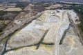 Beautiful mining landscape photographed by a drone Royalty Free Stock Photo