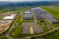 Aerial view, industrial zone of Automotive Industry Europe Hyundai Czech Nosovice June 01 2020 Royalty Free Stock Photo