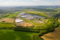 Aerial view, industrial zone of Automotive Industry Europe Hyundai Czech Nosovice June 01 2020 Royalty Free Stock Photo