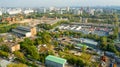 Aerial view of the industrial zone and technopark in Moscow