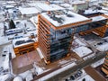 Aerial view of the information technology center of academpark technopark of the Novosibirsk Academic Township - large building