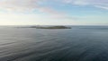 Aerial view of Inishbofin island by Magheraroarty, County Donegal, Ireland.