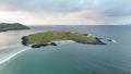 Aerial view of Inishkeel Island by Portnoo in County Donegal, Ireland