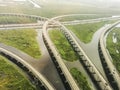 Aerial view of interstate 10 near New orleans Royalty Free Stock Photo