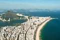 Aerial View of Ipanema and Leblon Beach Royalty Free Stock Photo