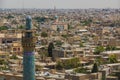 Aerial view of Isfahan with a minaret of the Shah Mosquen, Ir