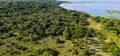 Drone photography of iSimangaliso Wetland Park near St. Lucia,  KwaZulu-Natal, South Africa Royalty Free Stock Photo