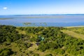 Drone photography of iSimangaliso Wetland Park near St. Lucia,  KwaZulu-Natal, South Africa Royalty Free Stock Photo