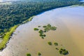Drone photography of iSimangaliso Wetland Park near St. Lucia,  KwaZulu-Natal, South Africa Royalty Free Stock Photo