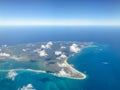 Aerial view of the island of Barbuda