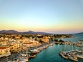 Aerial view of the island of Greek island Egina