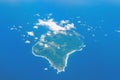 Aerial view of island and ocean in toshima kagoshima japan