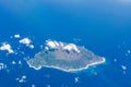 Aerial view of island and ocean in toshima kagoshima japan Royalty Free Stock Photo