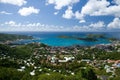 Aerial view of the island of St Thomas, USVI. Royalty Free Stock Photo