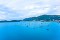 Aerial view of the island of St Thomas, USVI. Charlotte Amalie Royalty Free Stock Photo