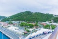 Aerial view of the island of St Thomas, USVI. Charlotte Amalie - cruise bay. Royalty Free Stock Photo