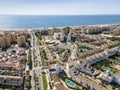 Aerial view of Islantilla, a seaside town in Spain