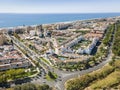 Aerial view of Islantilla, a seaside town in Spain