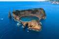 Aerial view of the Islet of Vila Franca do Campo, Azore island - Portugal.