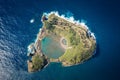 Aerial view of Islet of Vila Franca do Campo, Sao Miguel island, Azores, Portugal