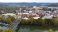 Aerial View Isolated on the State Capital City Downtown Frankfort Kentucky