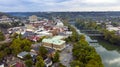 Aerial View Isolated on the State Capital City Downtown Frankfort Kentucky