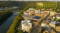 Aerial View Isolated on the State Capital City Downtown Frankfort Kentucky