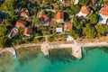 Aerial view of the Ist town, the Adriatic Sea Royalty Free Stock Photo