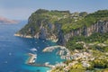 Aerial view of italian Capri island, Campania region, Italy Royalty Free Stock Photo