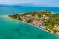 Aerial view of Italian town Sirmione