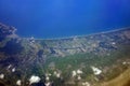 Aerial view of Iwaki River and rural landscape around Goshogawara, Tsugaru