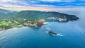 Aerial view of Ixtapa Bay Royalty Free Stock Photo