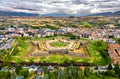 Aerial view Jaca Citadel in Spain Royalty Free Stock Photo