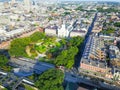 Aerial Jackson Square Saint Louis Cathedral church in New Orleans, Louisiana Royalty Free Stock Photo