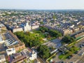 Aerial Jackson Square Saint Louis Cathedral church in New Orleans, Louisiana Royalty Free Stock Photo