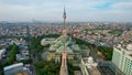 Aerial view of jakarta islamic center mosque. Jakarta, Indonesia, October 30, 2021