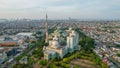 Aerial view of jakarta islamic center mosque. Jakarta, Indonesia, October 30, 2021