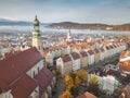 Aerial view of Jelenia Gora Royalty Free Stock Photo