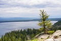 Aerial view of Jenny lake at Grand Teton National Park Royalty Free Stock Photo