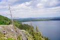 Aerial view of Jenny lake at Grand Teton National Park Royalty Free Stock Photo