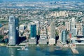 Aerial view of Jersey City in New Jersey Royalty Free Stock Photo