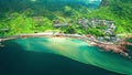 Aerial view of jinguashi and yinyang sea in north coast ,Taiwan.