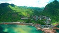 Aerial view of jinguashi and yinyang sea ,Taiwan.