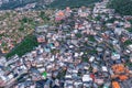 Aerial view Jiufen hill side Old town near Taipei Taiwan, Famouse old market street Royalty Free Stock Photo