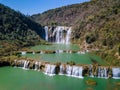 Aerial view of Jiulong waterfall, Luoping, Yunnan, China